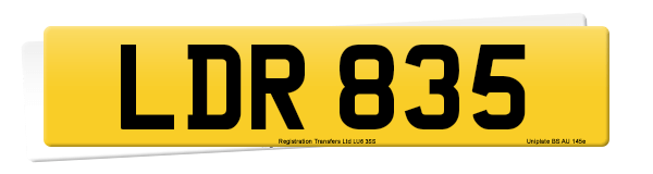 Registration number LDR 835